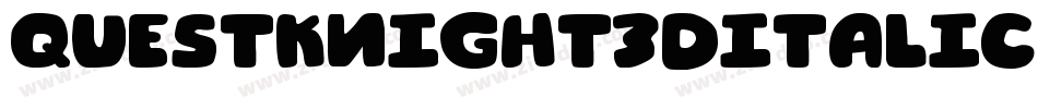 QuestKnight3DItalic-Y27O字体转换