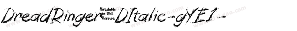 DreadRinger3DItalic-gYE1字体转换