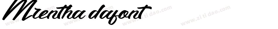 Mrentha(dafont)字体转换