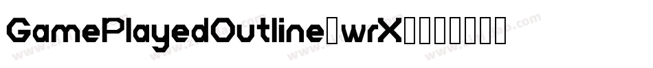 GamePlayedOutline-wrX8字体转换