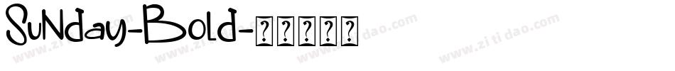 Sunday-Bold字体转换