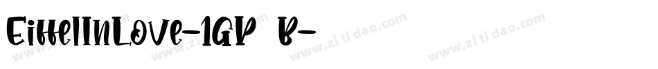 EiffelInLove-1GP3B字体转换