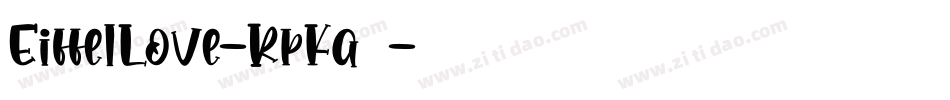 EiffelLove-RpKa6字体转换