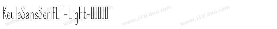 KeuleSansSerifEF-Light字体转换