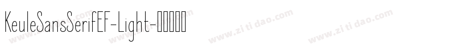 KeuleSansSerifEF-Light字体转换