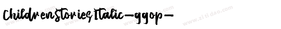 ChildrenStoriesItalic-ggop字体转换