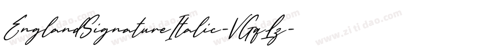 EnglandSignatureItalic-VGqLz字体转换