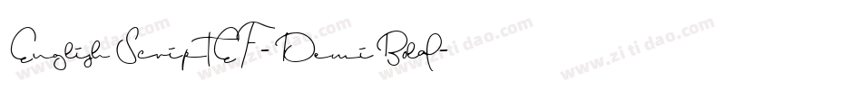 EnglishScriptEF-DemiBold字体转换