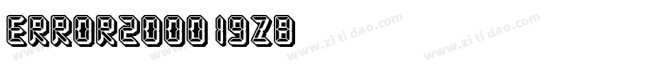 Error2000-19zB字体转换