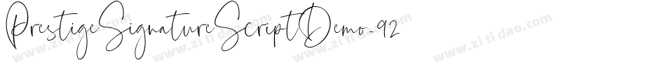 PrestigeSignatureScriptDemo-92z7字体转换