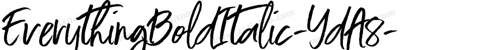 EverythingBoldItalic-YdA8字体转换