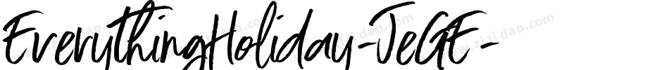 EverythingHoliday-JeGE字体转换