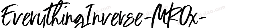 EverythingInverse-MROx字体转换