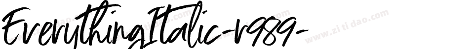 EverythingItalic-r989字体转换