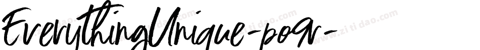 EverythingUnique-po9r字体转换