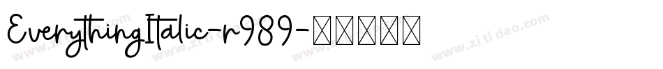 EverythingItalic-r989字体转换