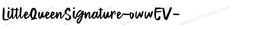 LittleQueenSignature-owwEV字体转换