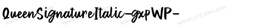 QueenSignatureItalic-gxpWP字体转换