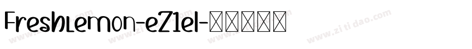 FreshLemon-eZ1el字体转换