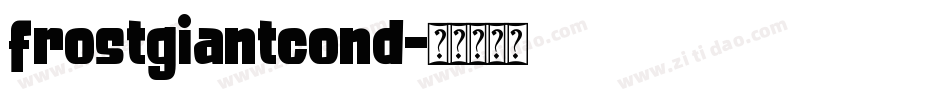 frostgiantcond字体转换