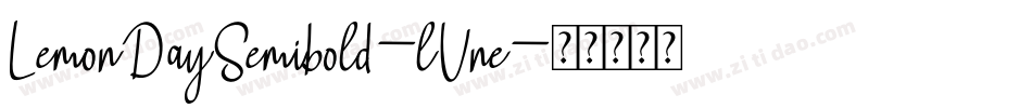 LemonDaySemibold-lVne字体转换
