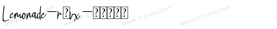 Lemonade-r5vx字体转换