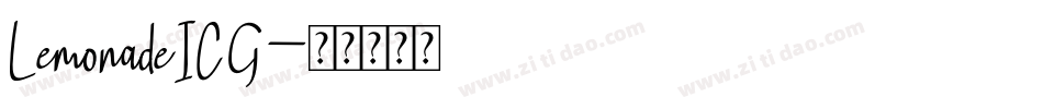 LemonadeICG字体转换