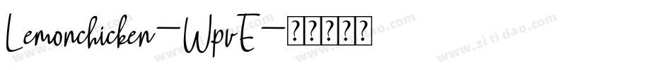 Lemonchicken-WpvE字体转换