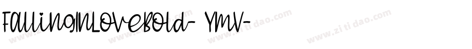 FallingInLoveBold-5YmV字体转换