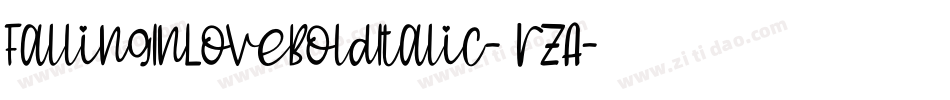 FallingInLoveBoldItalic-6rZA字体转换