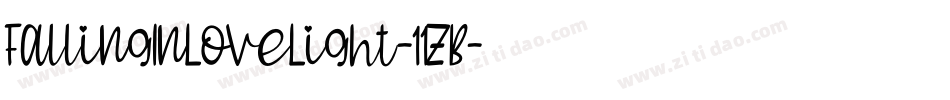 FallingInLoveLight-11ZB字体转换