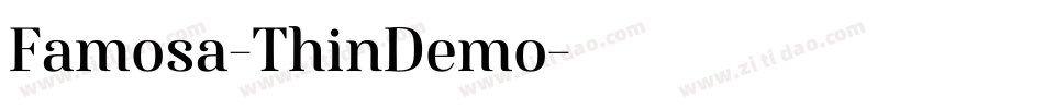 Famosa-ThinDemo字体转换