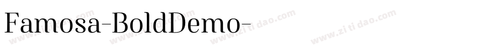 Famosa-BoldDemo字体转换