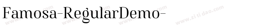 Famosa-RegularDemo字体转换