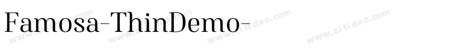 Famosa-ThinDemo字体转换