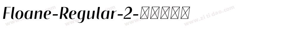 Floane-Regular-2字体转换