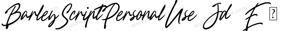 BarleyScriptPersonalUse-Jd3E字体转换