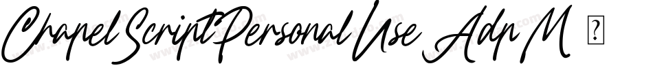 ChapelScriptPersonalUse-AdpM字体转换