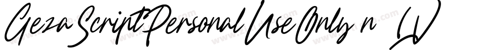GezaScriptPersonalUseOnly-n9LV字体转换