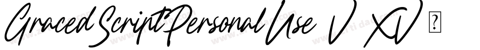 GracedScriptPersonalUse-V5XV字体转换 GracedScriptPersonalUse-V5XV字体转换