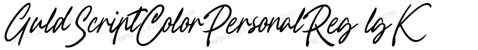 GuldScriptColorPersonalReg-lgKLD字体转换