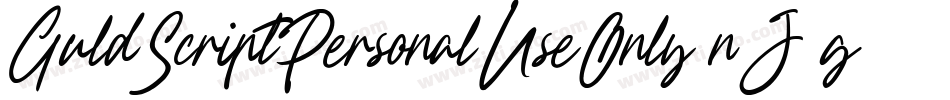 GuldScriptPersonalUseOnly-nJ2g字体转换