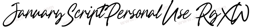 JanuaryScriptPersonalUse-RgXW字体转换