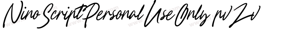 NinoScriptPersonalUseOnly-pvZv字体转换