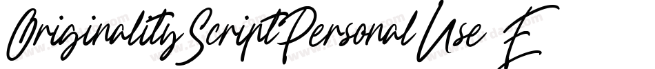 OriginalityScriptPersonalUse-Emqn字体转换
