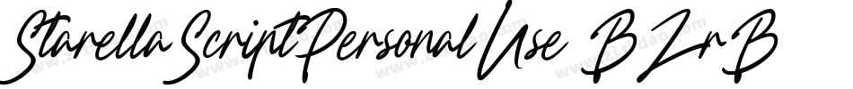 StarellaScriptPersonalUse-BZrB字体转换