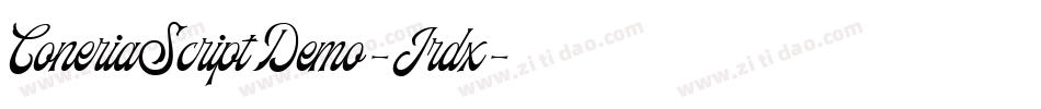 ConeriaScriptDemo-Jrdx字体转换