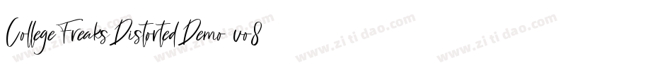 CollegeFreaksDistortedDemo-vo87字体转换