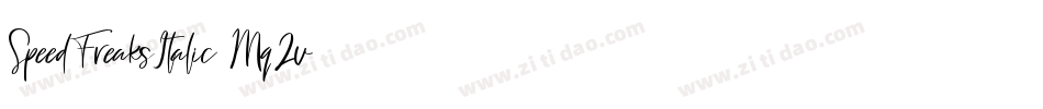 SpeedFreaksItalic-Mq2v字体转换
