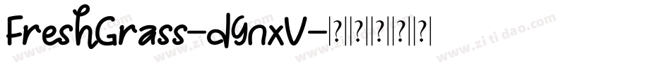FreshGrass-d9nxV字体转换